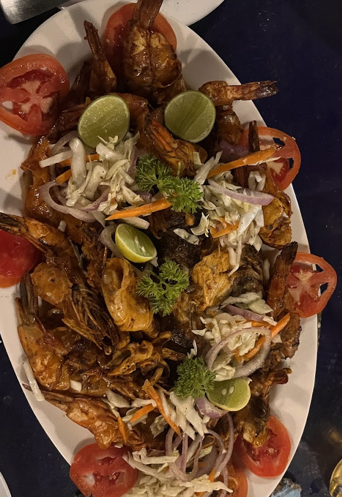 Wiki's Catering — gegrillte Garnelen-Platte